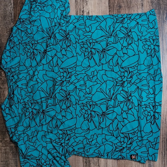 Adidas Pharrell Williams Dear Baes Oversized Shirt Size XL In Dark Teal Green - Picture 3 of 9